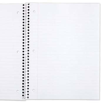 Mead Spiral Notebook, 6 Pack, 1 Subject, Wide Ruled Paper, 7-1/2" x 10-1/2", 70 Sheets per Notebo... | Amazon (US)