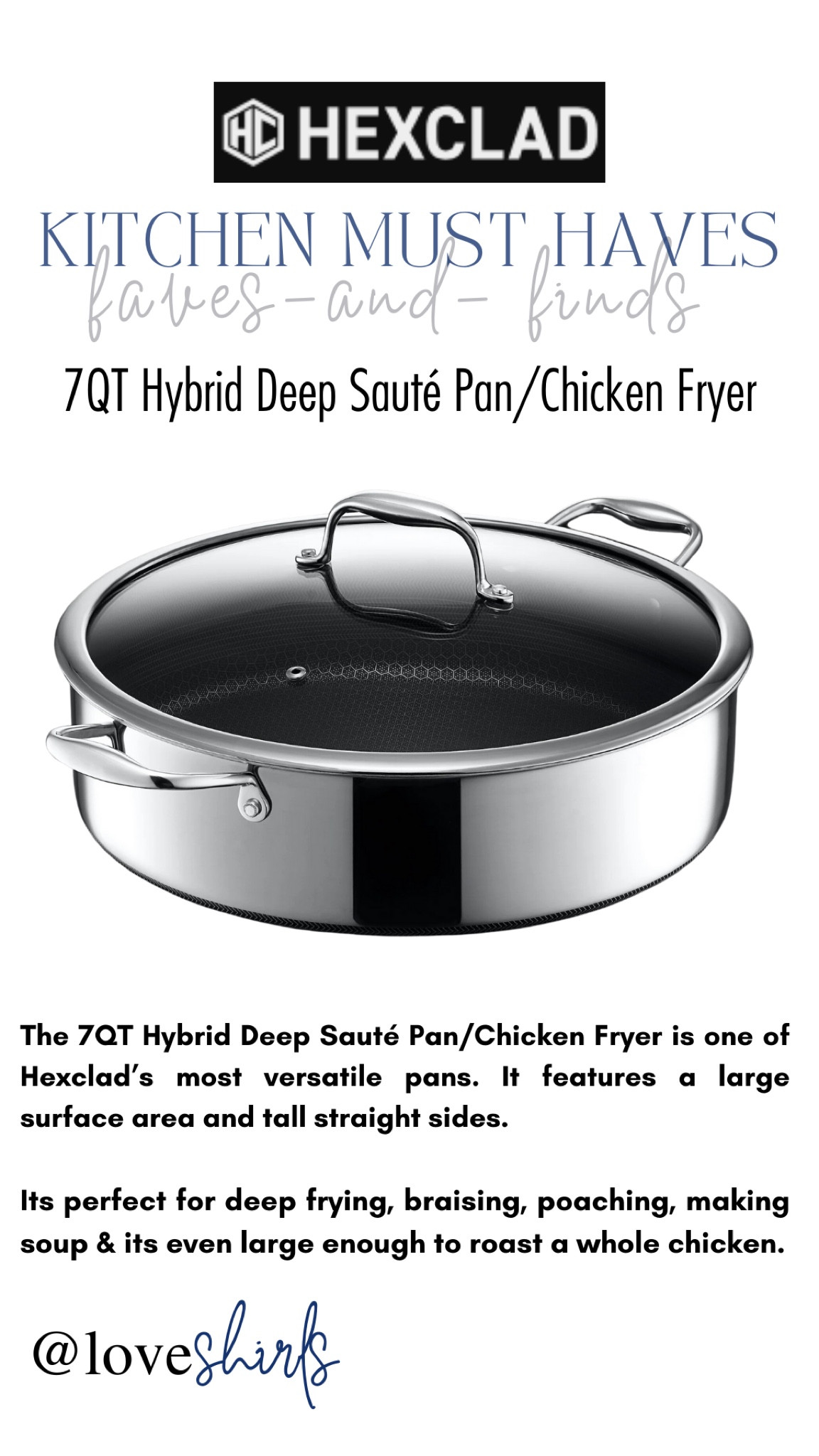 These are my Favorites from Hexclad! Click below to shop! Follow me @LoveShirls for more exclusive posts, favs, and finds!!! Thank you so much for stopping by! #liketkit @shop.ltk #hexclad @hexclad

#LTKHome #LTKFamily #LTKHome