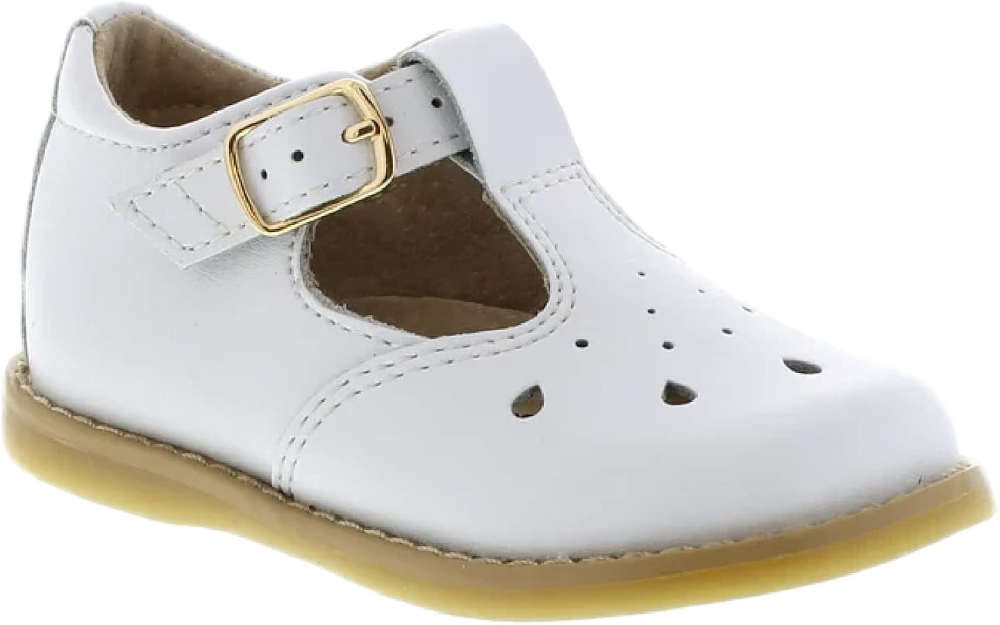 FOOTMATES Harper Mary Jane T-Strap Girls Flat Leather Walking Shoes with Custom-Fit Insoles, Slip... | Amazon (US)