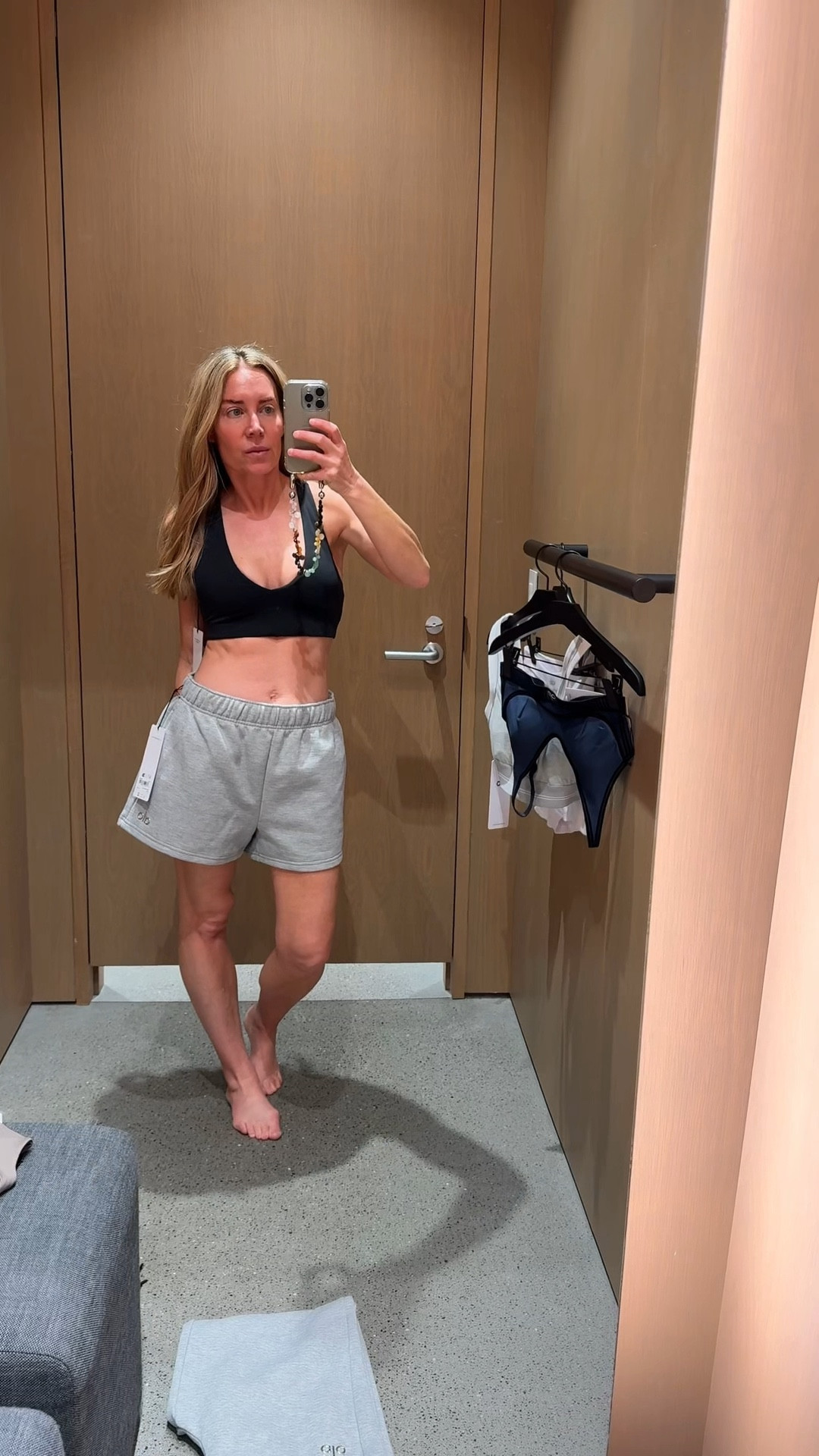 Wearing size small in both pieces. Could have done XS for a tighter fit..