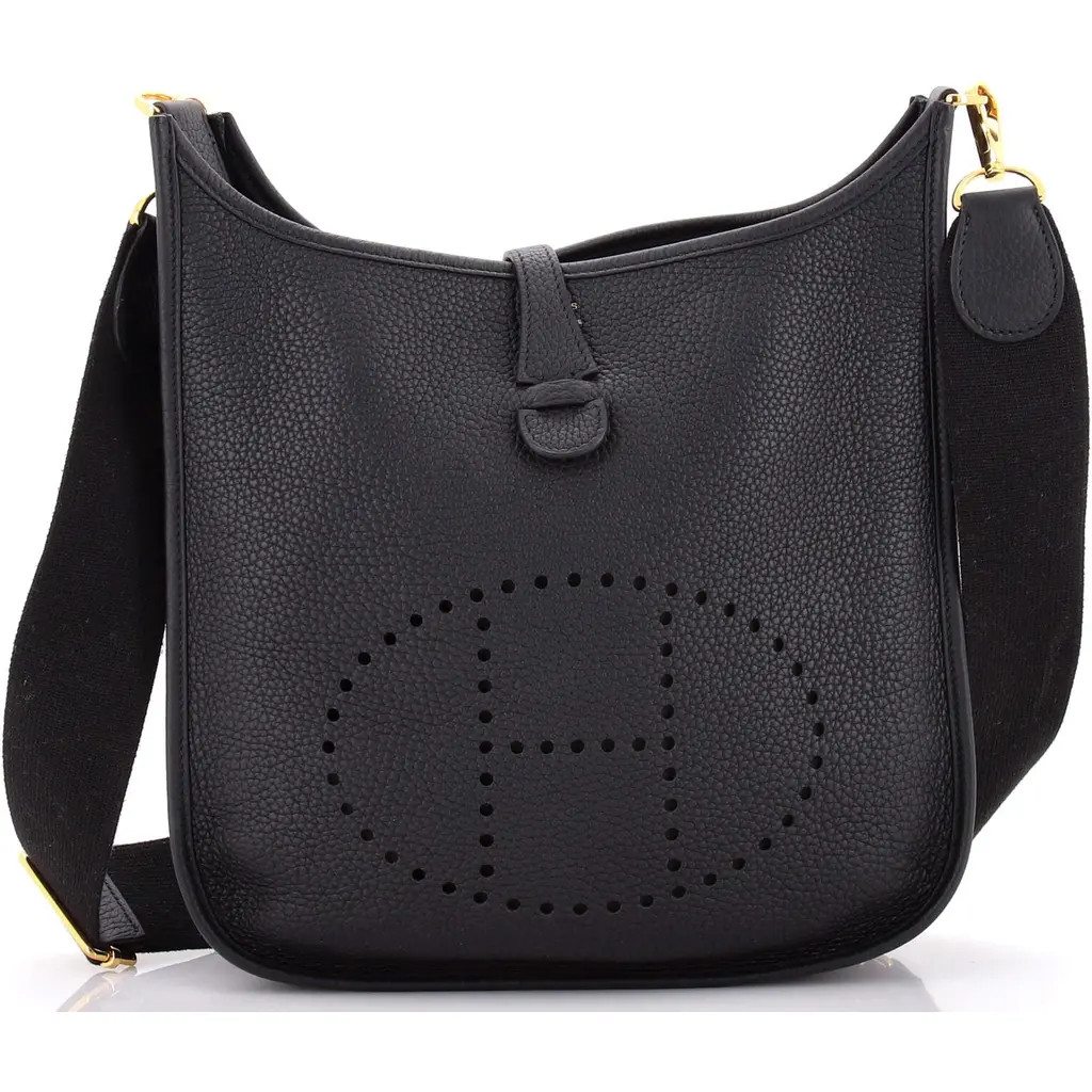 Pre-Owned Hermes Evelyne Bag Gen III Clemence PM in Noir at Nordstrom, Size Small | Nordstrom