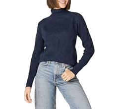 Amazon Essentials Women's Soft Touch Funnel Neck Cable Sweater | Amazon (US)