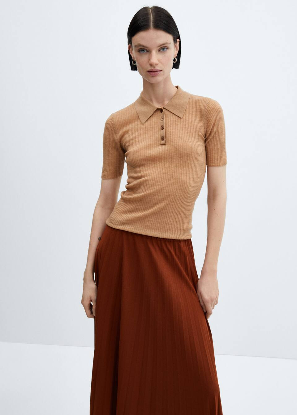 Pleated long skirt -  Women | Mango USA | MANGO (US)