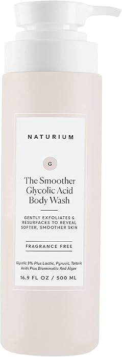 Naturium The Smoother Glycolic Acid Exfoliating Body Wash, Soft & Smoothing Cleanser, 16.9 oz | Amazon (US)