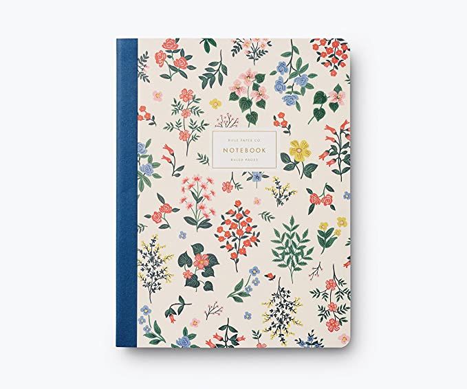 RIFLE PAPER Co. Hawthorne Notebook Saddle Stitch Binding. 80 Ruled Pages with Metallic Gold Foil ... | Amazon (US)