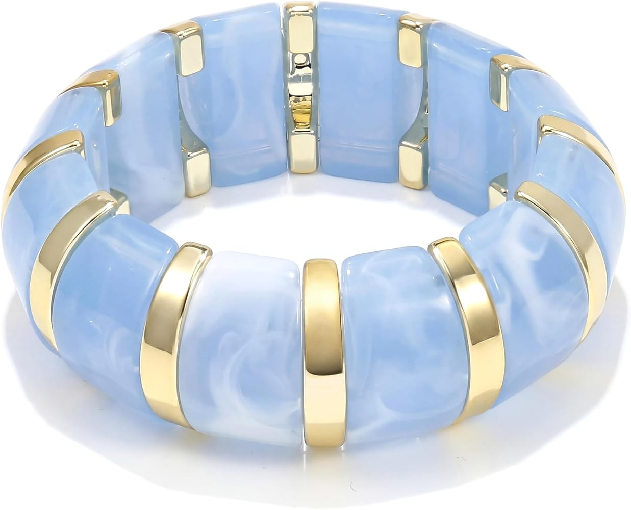 Chunky Bracelets for Women Beaded Beach Summer Boho Thick Geometric Bead Elastic Stretch Vacation... | Amazon (US)