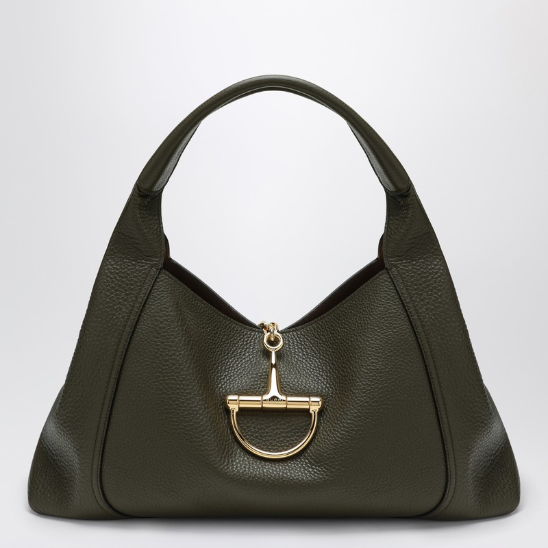 Maxi size bag Gucci Softbit dark moss green | The Double F