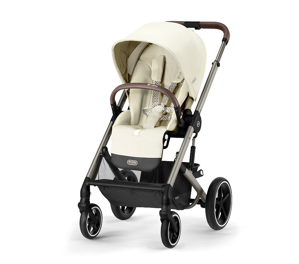 Cybex Balios S Lux 2 Stroller - Taupe Frame and Seashell Beige Seat | Pottery Barn Kids