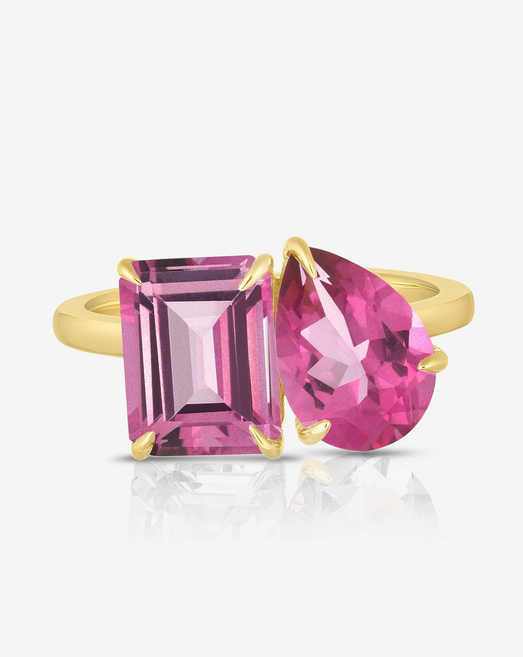 Magenta Toi et Moi Gemstone Ring | Ring Concierge