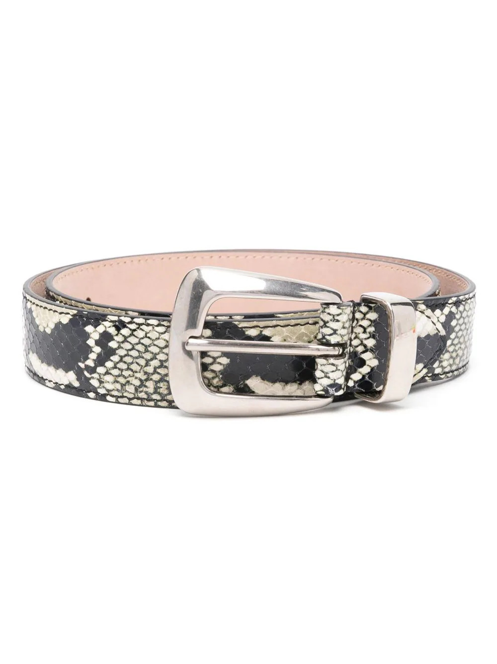 KHAITE Benny snakeskin-effect belt - Neutrals | Farfetch Global