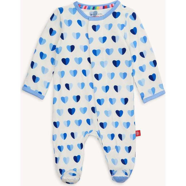 Magnetic Me | Footie BLUE XOXO (Multicolor, Size 18-24M) | Maisonette | Maisonette