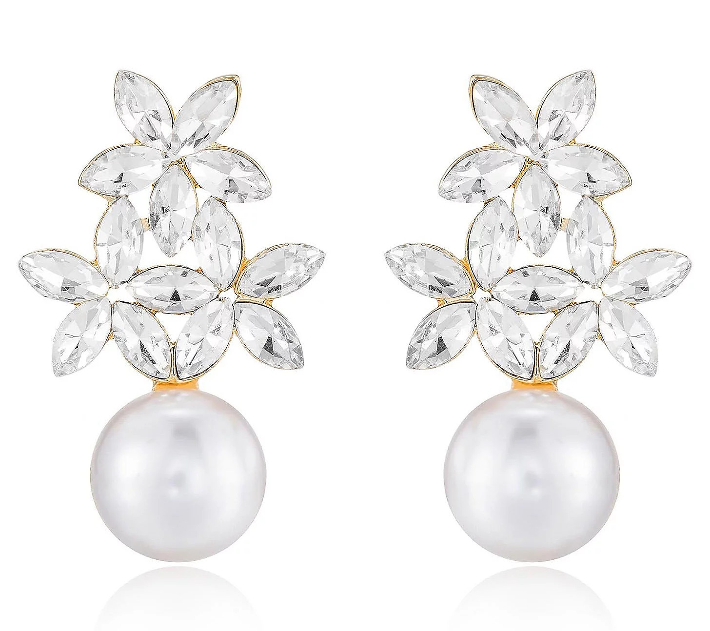 Ettika Best Day Crystal & Faux Pearl Earrings | QVC