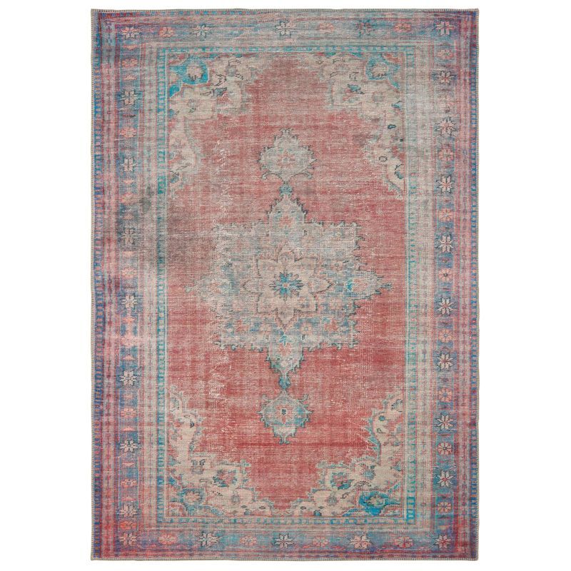 Selena Faded Traditional Rug Red/Blue | Target