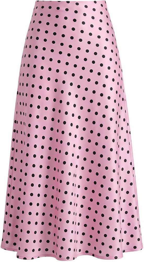 Maxi Skirts for Women Elastic High Waisted Polka Dot Long Skirt A-Line Casual Elegant Pencil Skir... | Amazon (US)