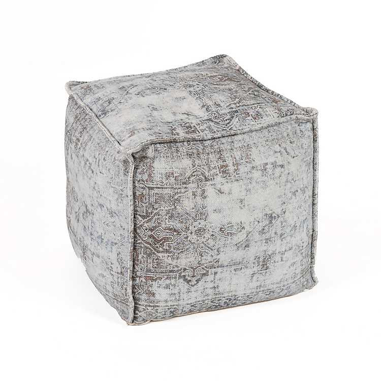 New! Vintage Print Sky Krishna Pouf | Kirkland's Home