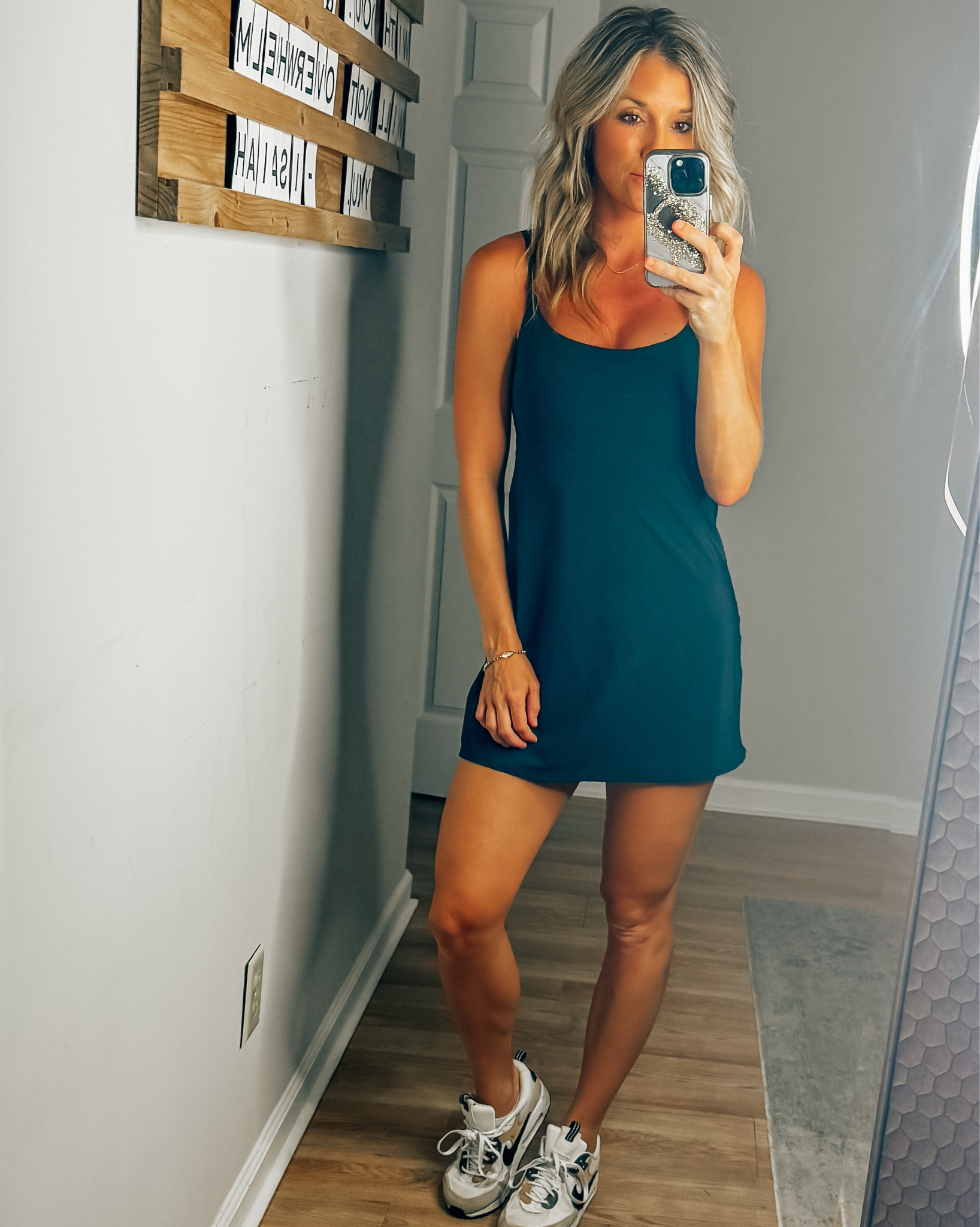 Abercrombie dress + Nike sneaks 