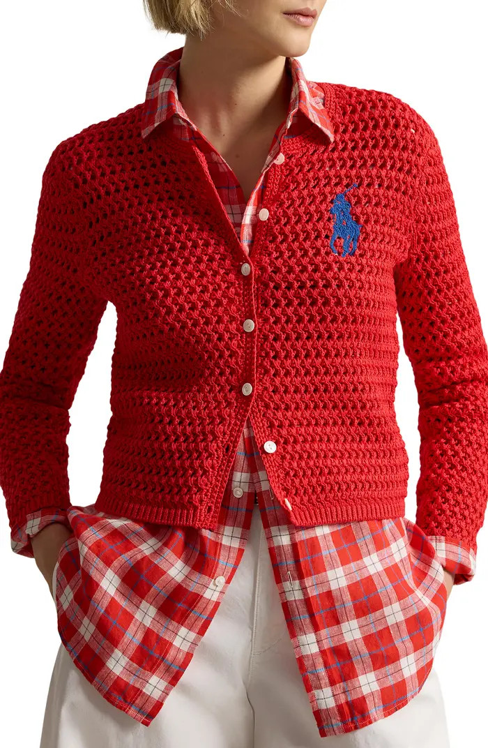 Polo Ralph Lauren Big Pony Cotton Cardigan | Nordstrom | Nordstrom