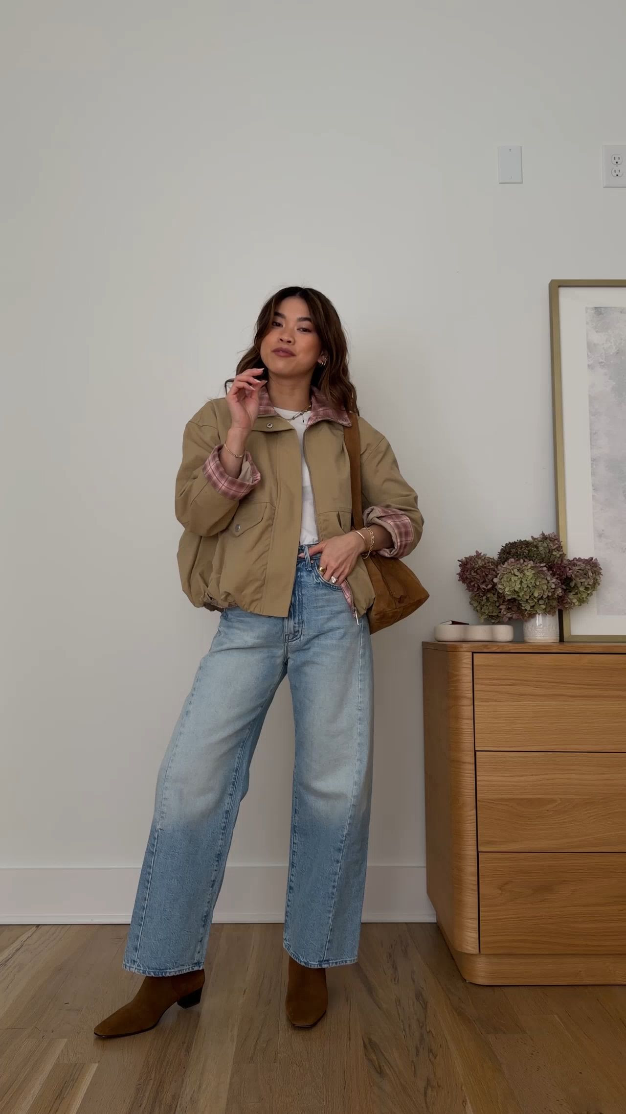 Sizing info: jacket size XS, white tee size XS, jeans size 24 in this is how I roll! 

petite fashion, get dressed with me, outfit inspiration, ootd, nashville outfit, Nashville influencer, petite style, vacation style, casual outfits, mom style, petite pants, winter dress, winter outfit, winter pants, winter outfit inpso, winter outfit idea, winter top, winter style, winter sweater, cozy sweater, cold weather sweater, cold weather outfit, winter bag, winter purse, denim, jeans, barn jacket, chore coat, tan jacket, gingham jacket, suede boots, wide leg jeans, light wash jeans,  

 

#LTKootd #LTKmomlife #LTKPetite