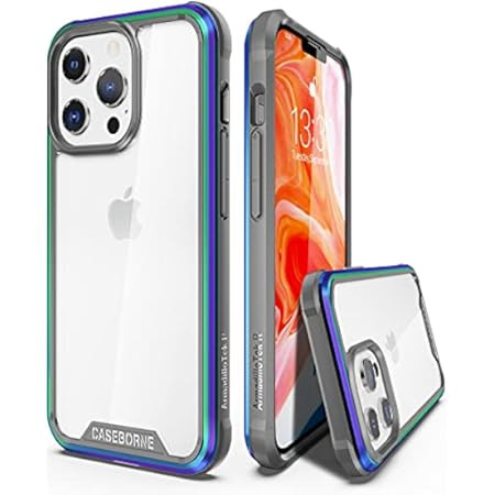 CaseBorne R Series Compatible with iPhone 13 Pro Max Case - Aluminum Frame-12 ft Drop Tested- Irides | Amazon (US)