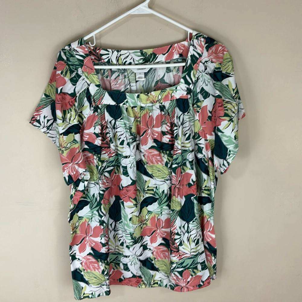 C J Banks Tropical  Hawaiian Short   Sleeve  Top Shirt Plus Size 1X | Poshmark