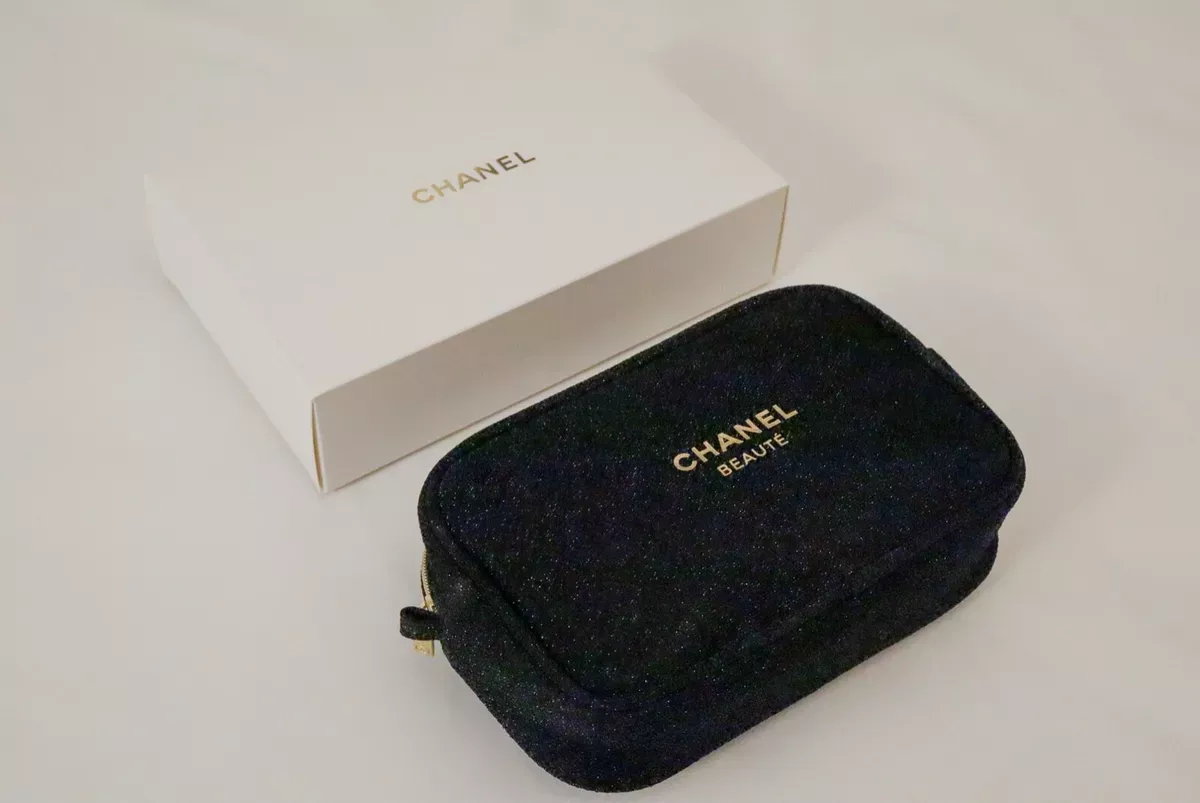 Chanel Beaute Beauty VIP Gift Large Make up bag cosmetic pouch travel bag  in 2023