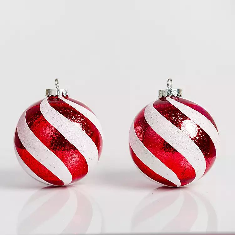 Red Swirl 6 in. Tree Ornament, Set of 2 | Kirkland's Home