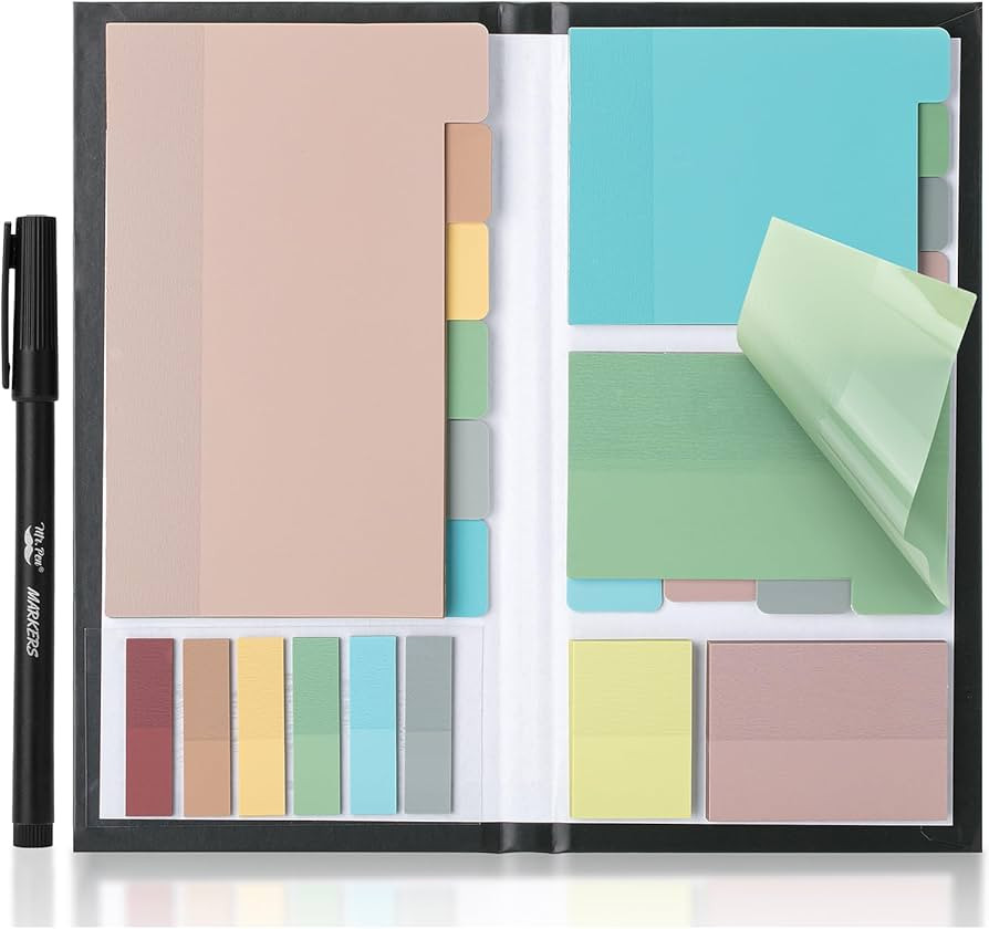 Mr. Pen- Transparent Sticky Note Set, 410 Pack, Morandi Colors, Transparent Sticky Notes Tabs | Amazon (US)