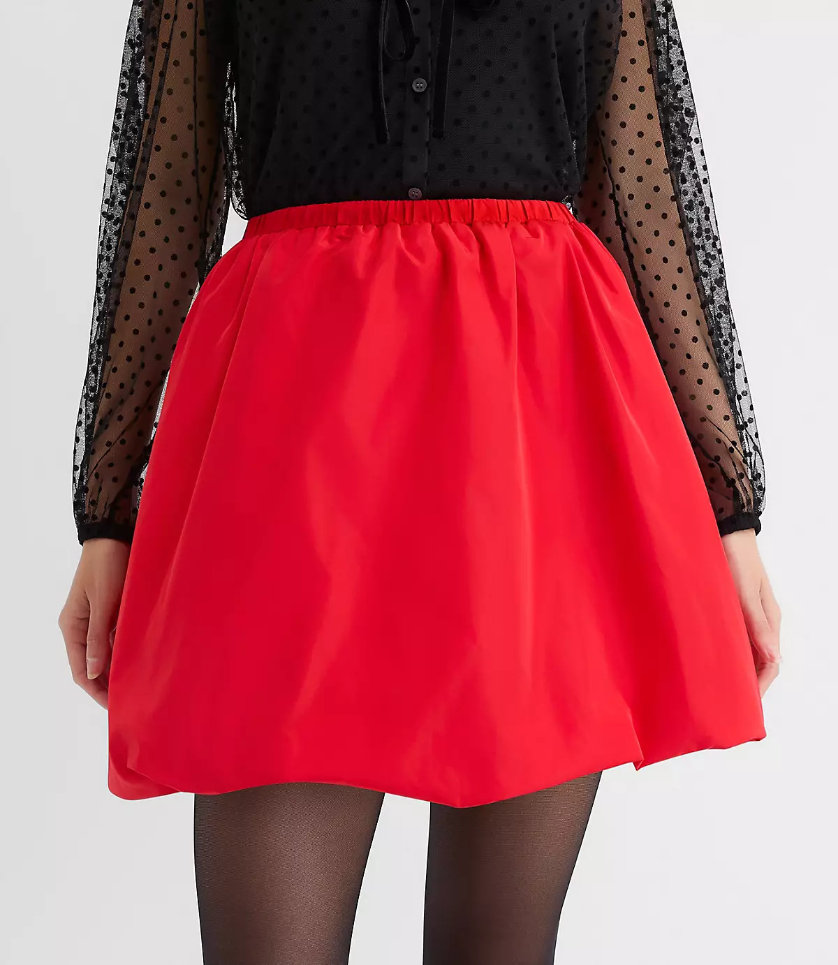 Taffeta Bubble Mini Pocket Skirt | LOFT