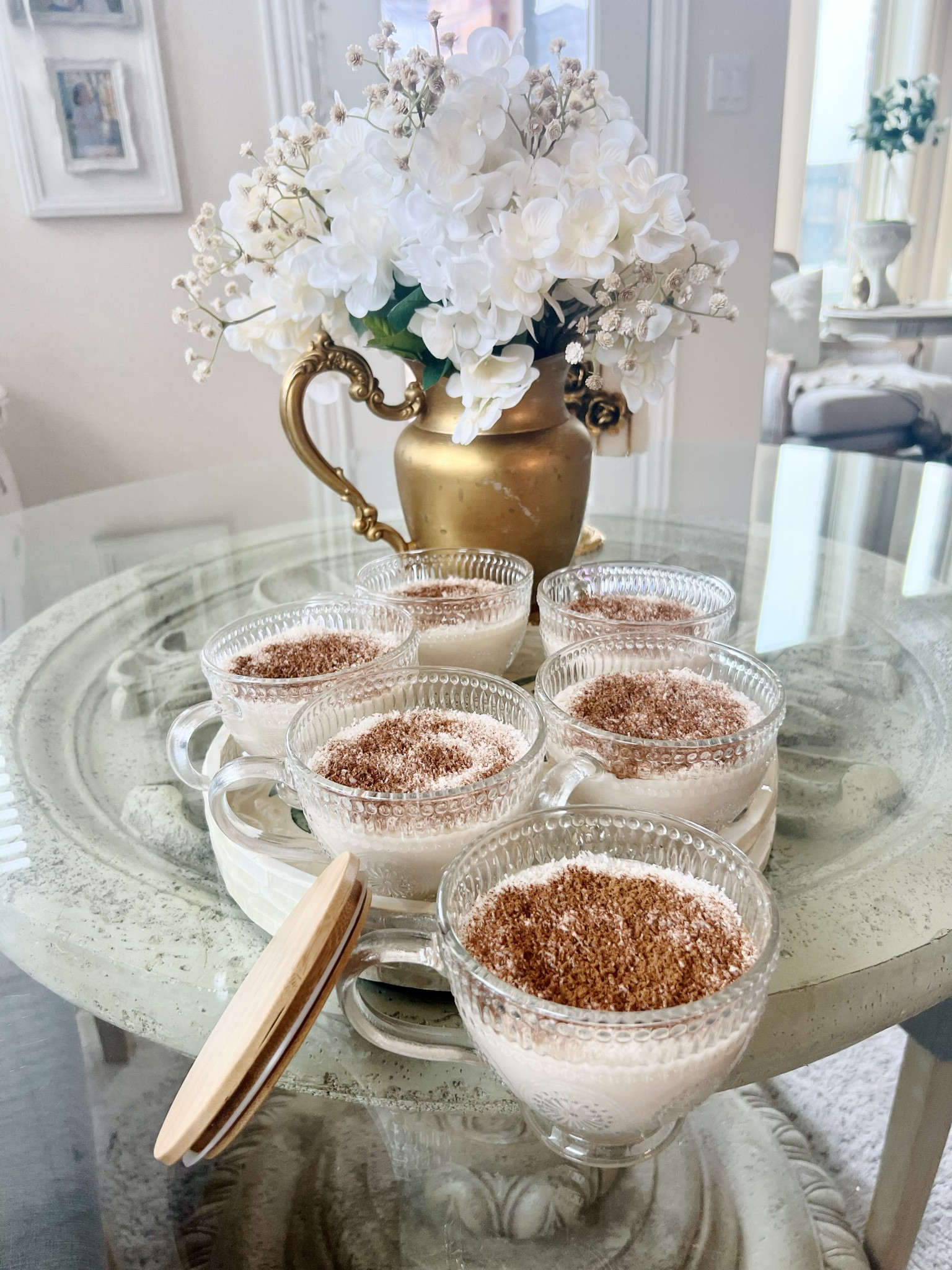 Today I made rice pudding with my baby girl using my Syrian mama’s recipe 🤍🍚 we prefer cinnamon and coconut over pistachios 🫣 oops
Rice pudding ready for hump day! 🤍
Loving these vintage style coffee mugs with lids! Perfect for this! 

#LTKMostLoved #LTKGiftGuide #LTKhome