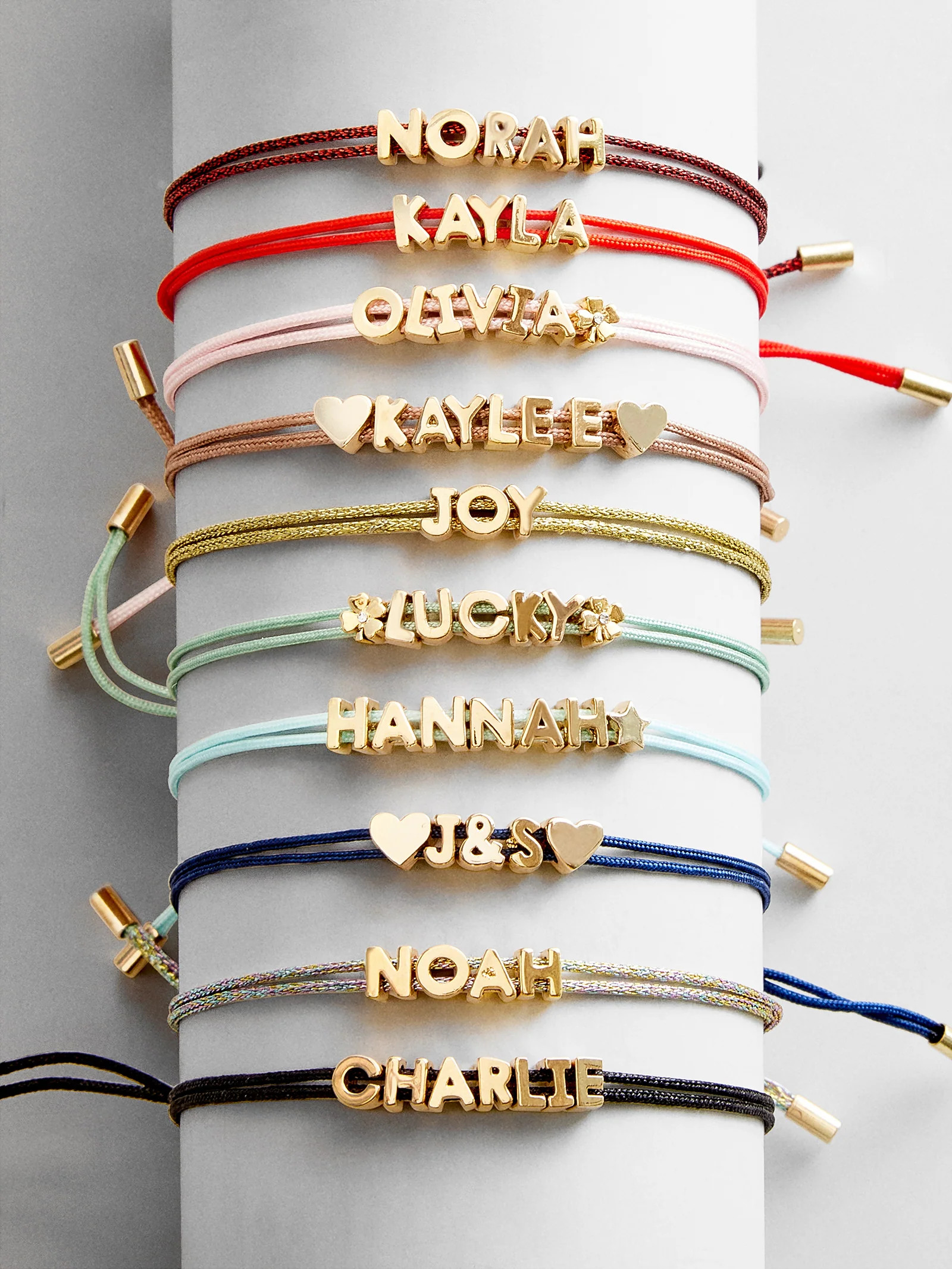 Custom Cord Bracelet - Light Blue | BaubleBar