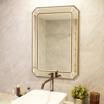 Howard Elliott Leopold Accent Mirror, Bright Gold | Ashley Homestore