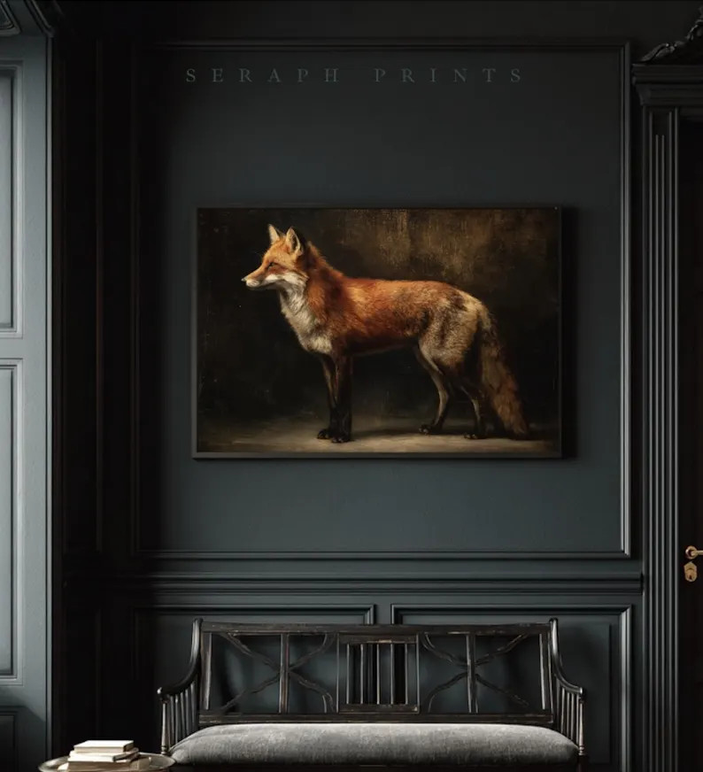Vintage Fox Print | Antique Wildlife Wall Art | Digital Download | Rustic Farmhouse Decor | Neutr... | Etsy (US)