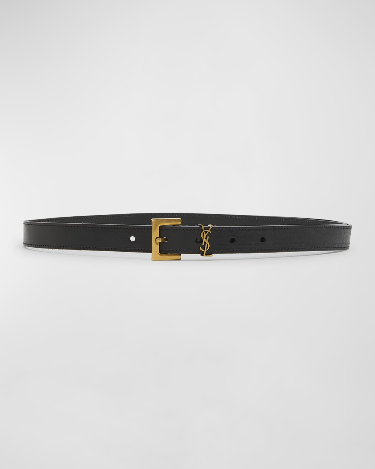 Cassandre YSL Thin Leather Belt | Neiman Marcus