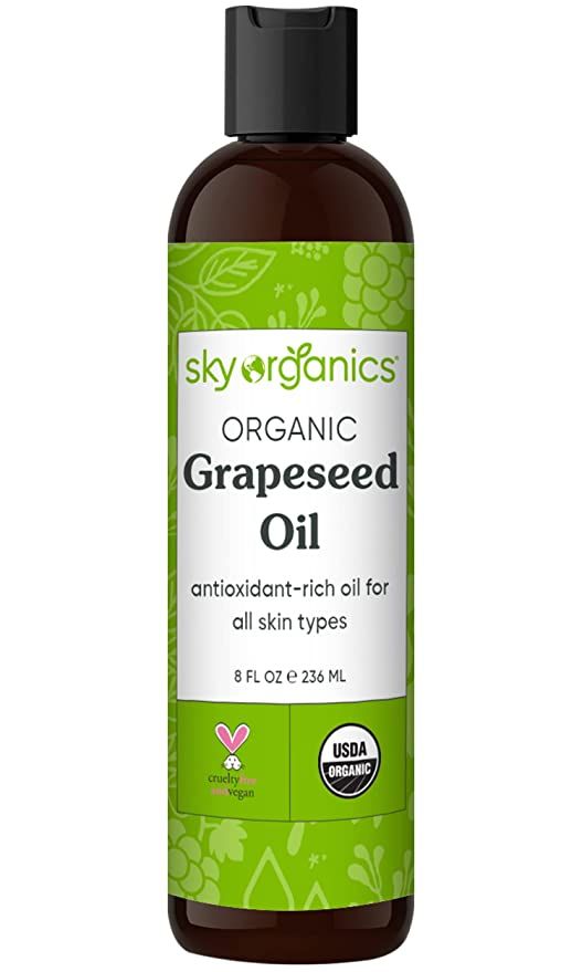 Sky Organics Organic Grapeseed Oil for Face, 100% Pure & Cold-Pressed USDA Certified Organic to M... | Amazon (US)