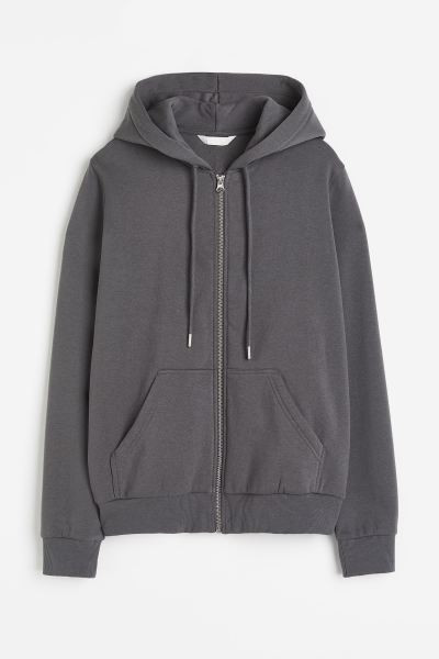 Hooded Jacket - Light gray melange - Ladies | H&M US | H&M (US + CA)