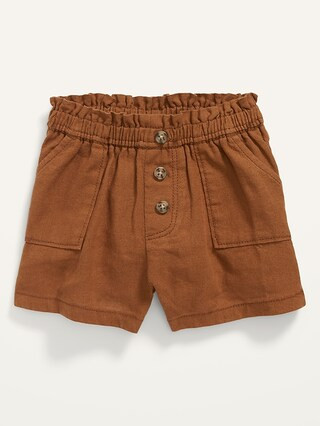 Linen-Blend Pull-On Utility Shorts for Baby | Old Navy (US)