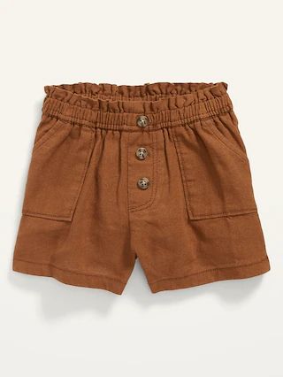 Linen-Blend Pull-On Utility Shorts for Baby | Old Navy (US)