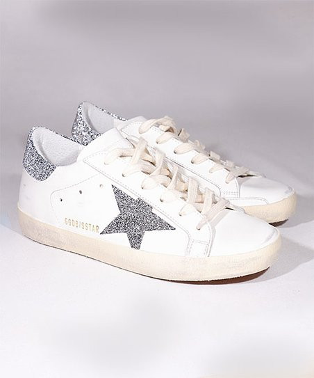 Golden Goose Silver & White Star Leather Sneaker - Women | Zulily