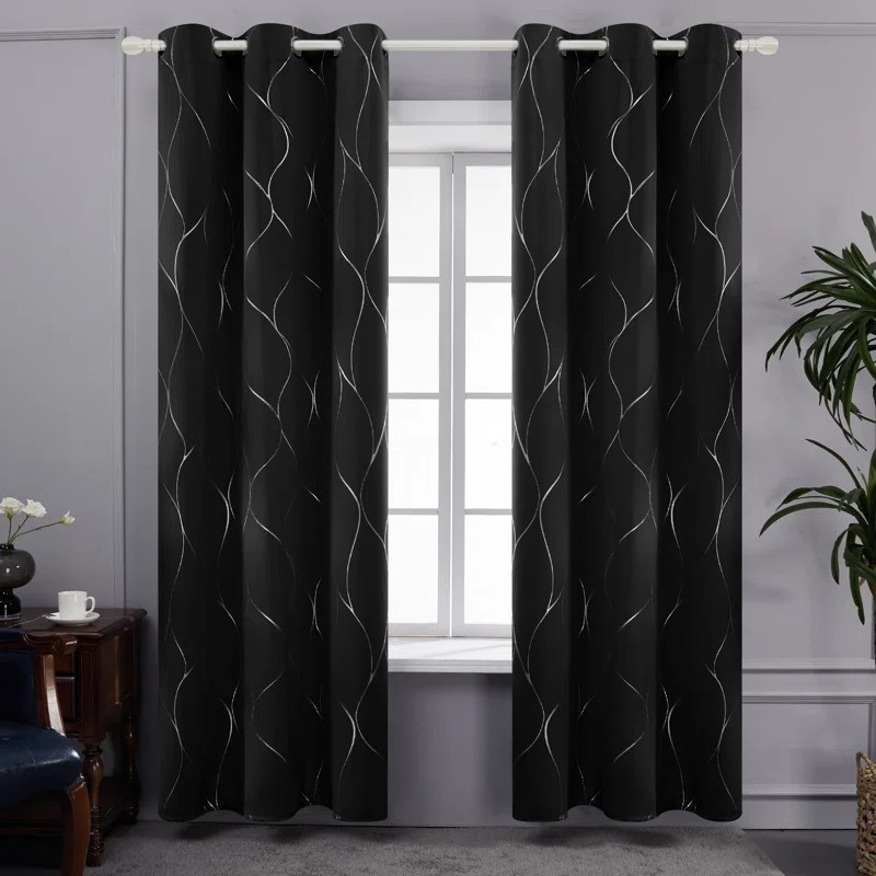 Kellda Solid Blackout Thermal Curtain Panels | Wayfair North America