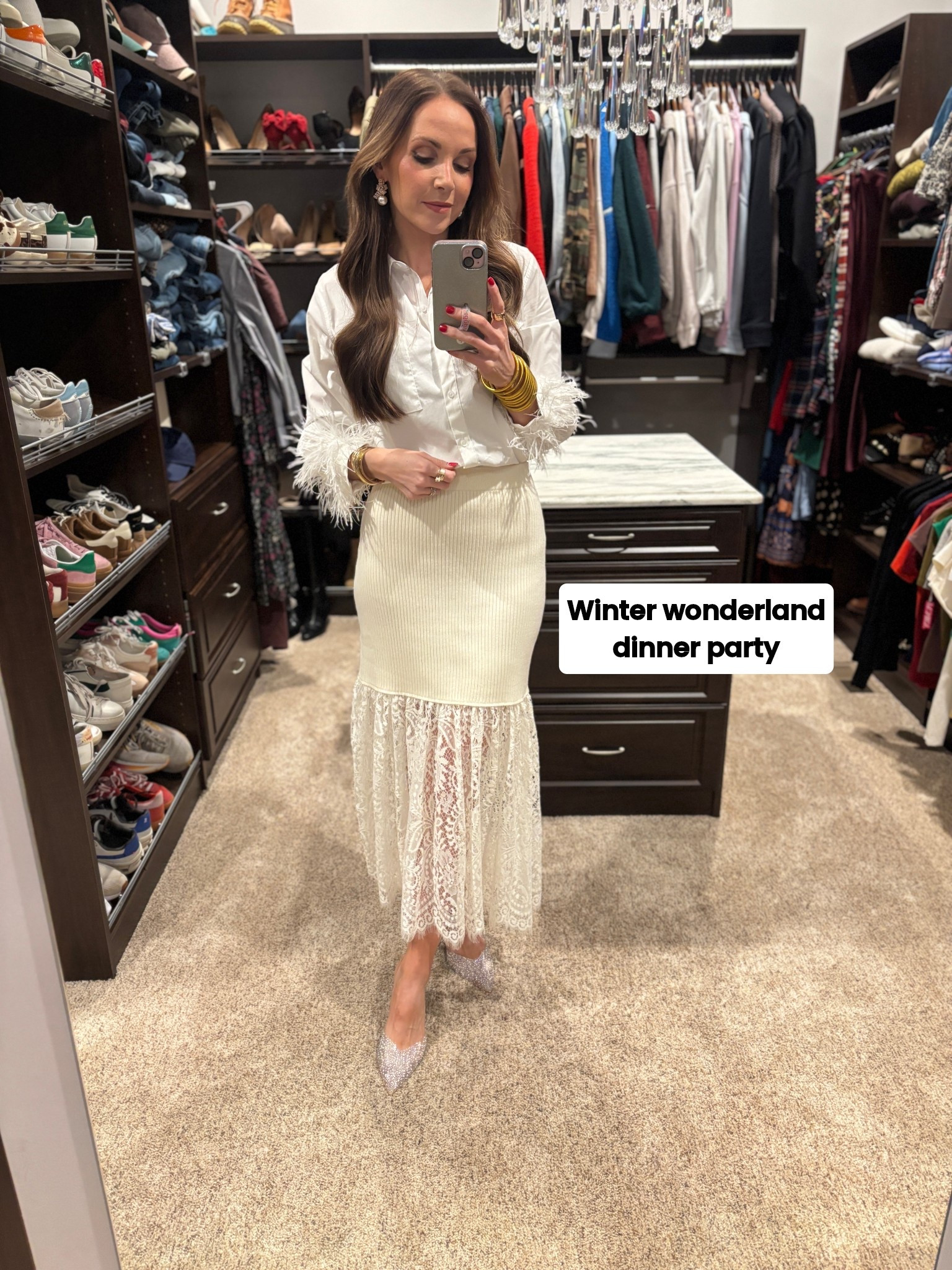 Cream and white for the winter wonderland dinner party i hosted last night ❄️

#LTKootd #LTKHoliday #LTKSeasonal