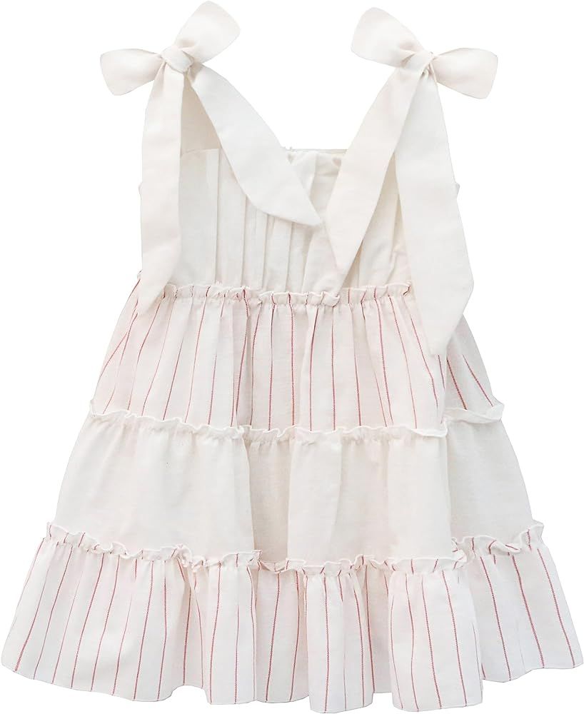 Lilax Little Girls Sleeveless Summer Dress, 100% Cotton Easter Sundress | Amazon (US)