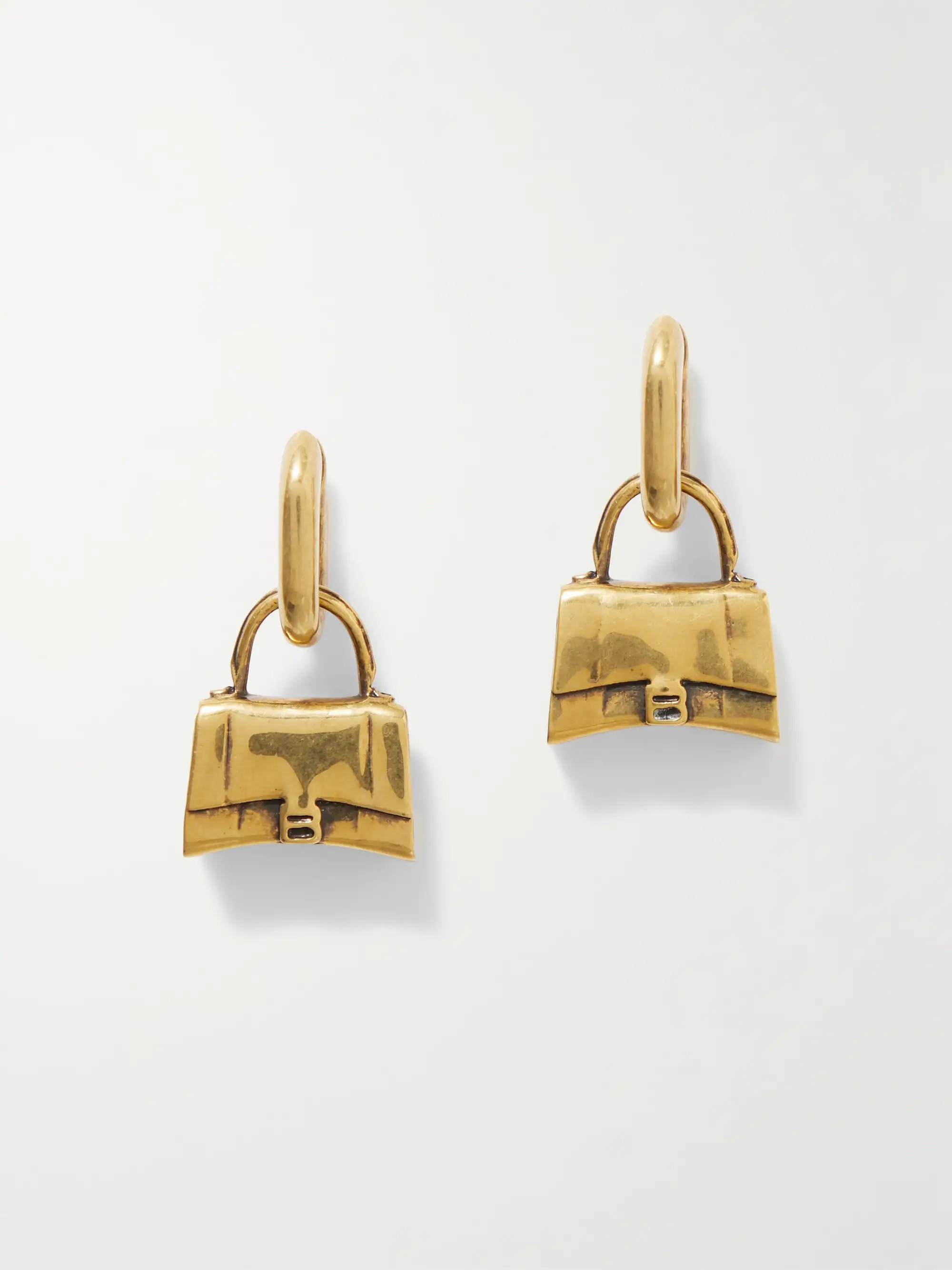 Bag gold-tone earrings | NET-A-PORTER (UK & EU)