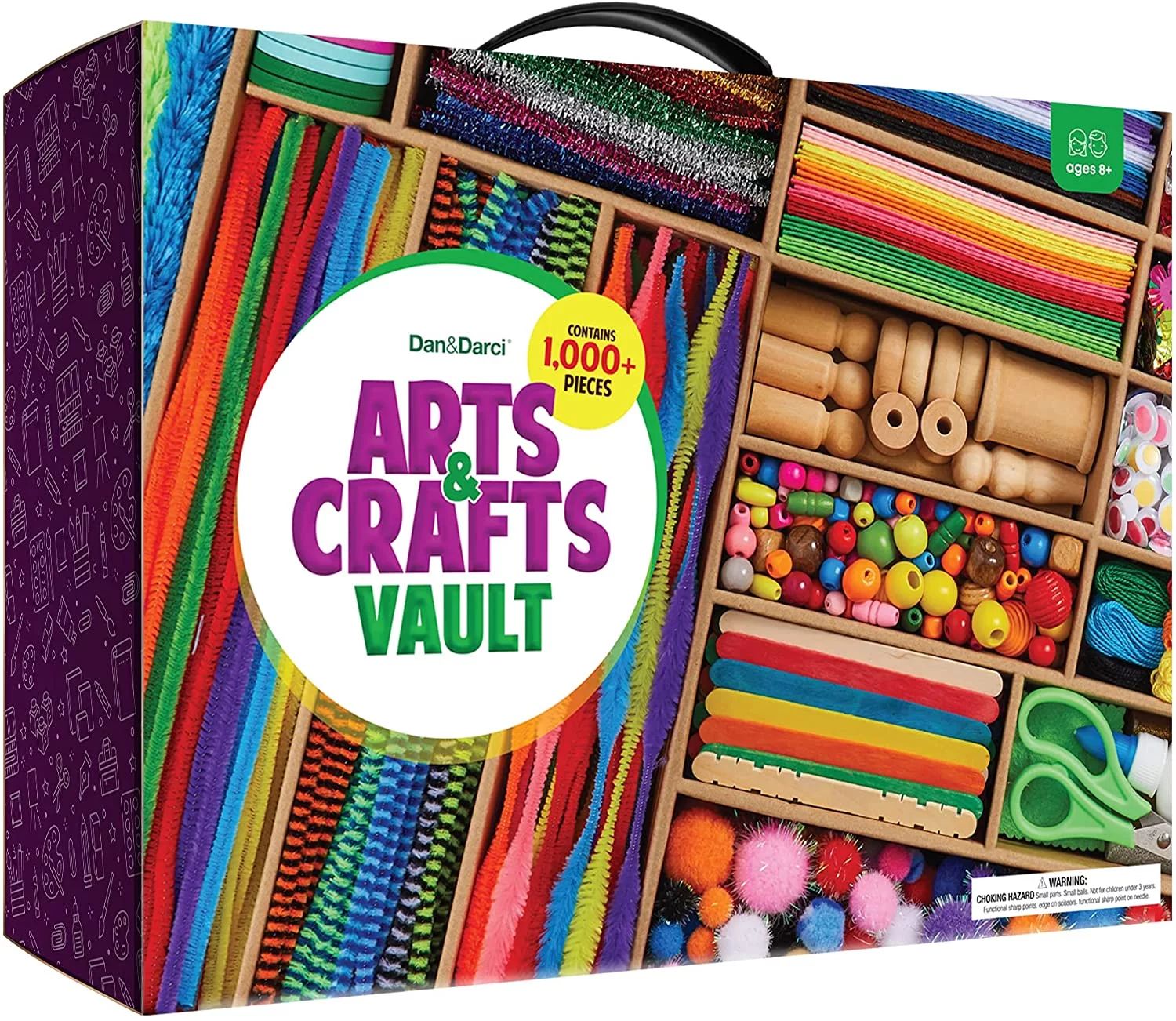 Arts and Crafts Vault 1000 Plus Piece Craft Kit Library in a Box for Kids Ages 4 5 6 7 8 9 10 11 ... | Walmart (US)