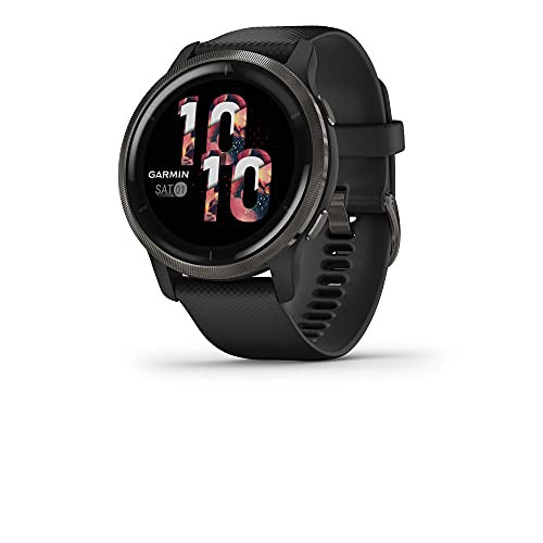 Garmin Venu 2, GPS Smartwatch with Advanced Health Monitoring and Fitness Features, Slate Bezel with Black Case and Silicone Band , 27.9 mm (Renewed) | Amazon (US)