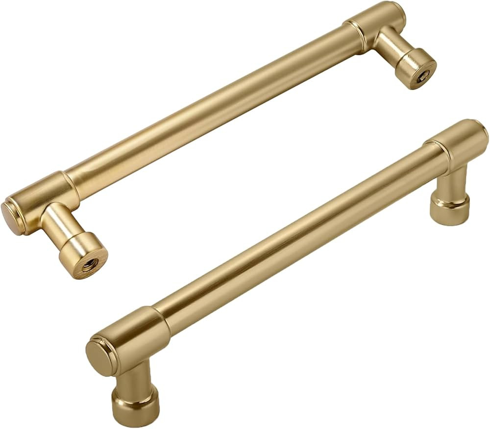 Solid Heavy Duty Jasper Pulls 2 Pack Gold Cabinet Pulls 5 Inch Hole Centers for Kitchen Cupboard ... | Amazon (US)