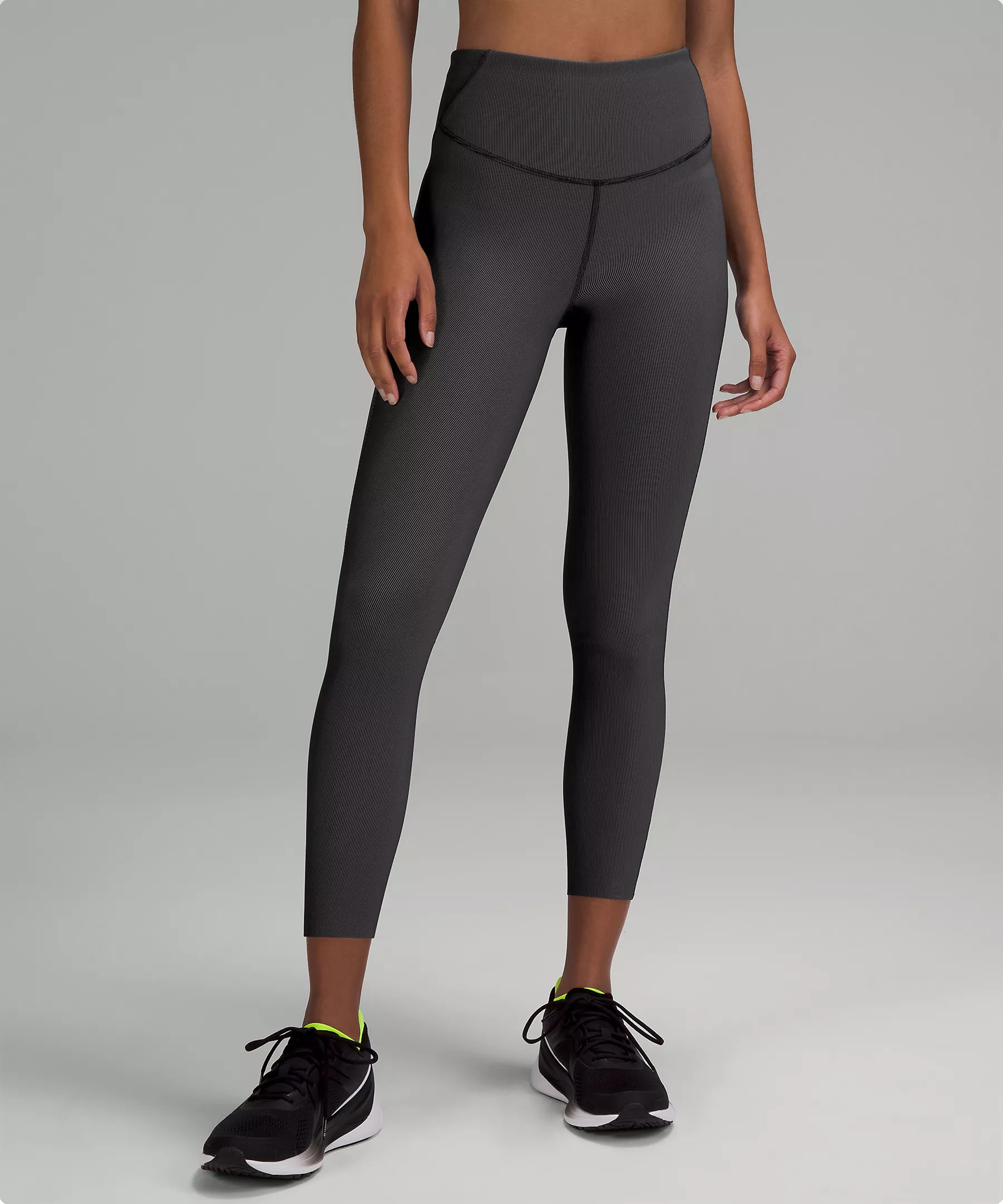 Base Pace High-Rise Tight 25" Two-Tone Ribbed | Lululemon (US)