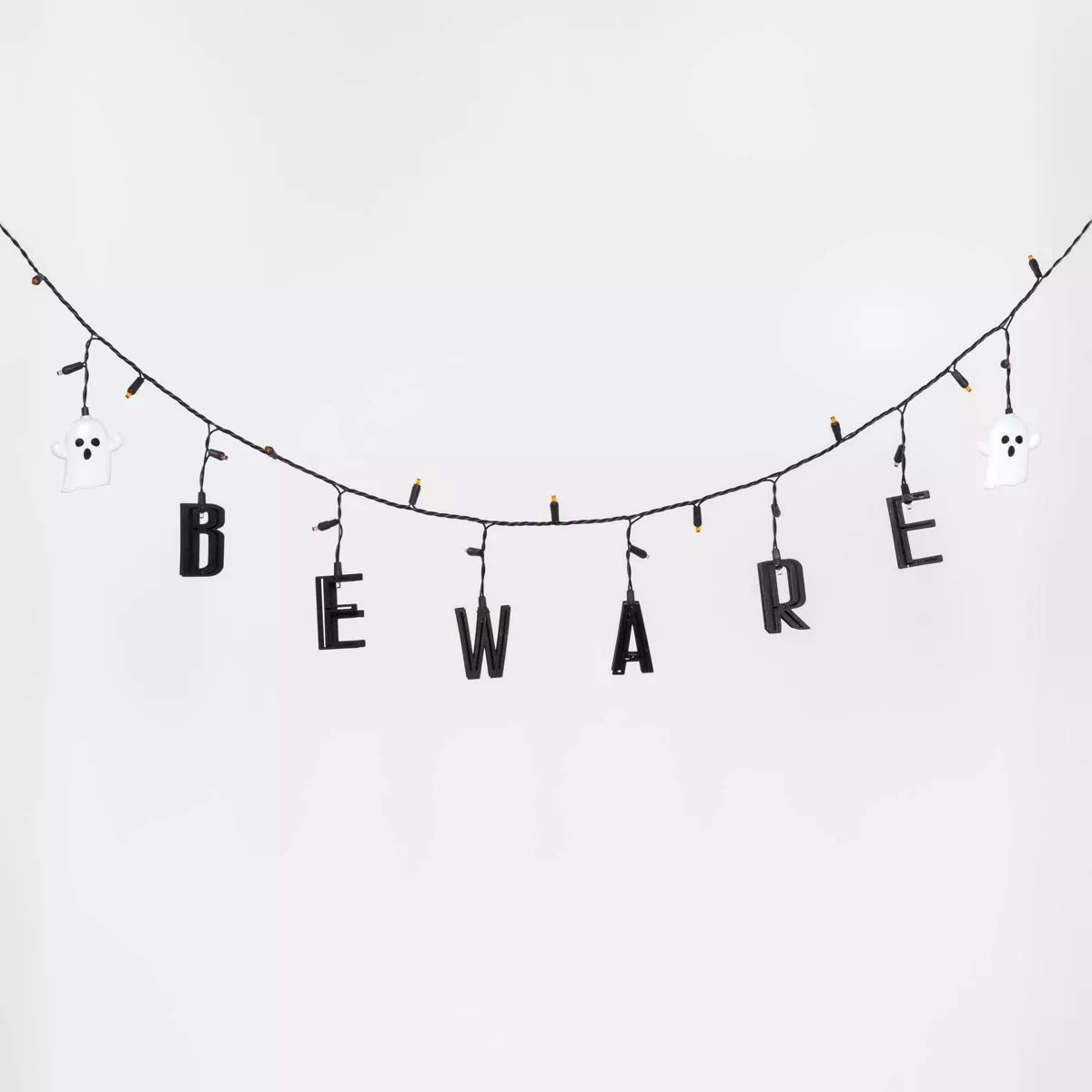 25ct LED "Beware" Halloween String Lights Orange/Purple/White - Hyde & EEK! Boutique™ | Target