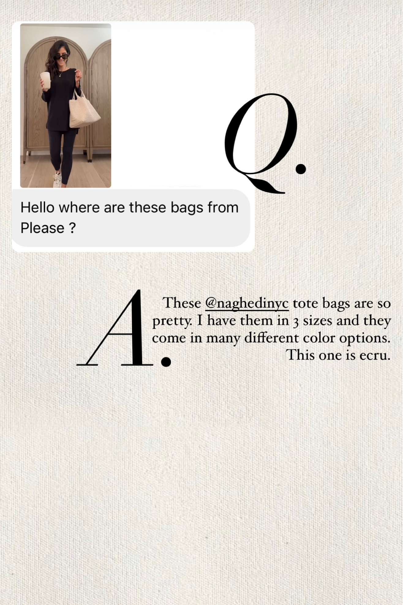 Naghedi tote bag #stylinbyaylin

#LTKstyletip #LTKtravel #LTKitbag