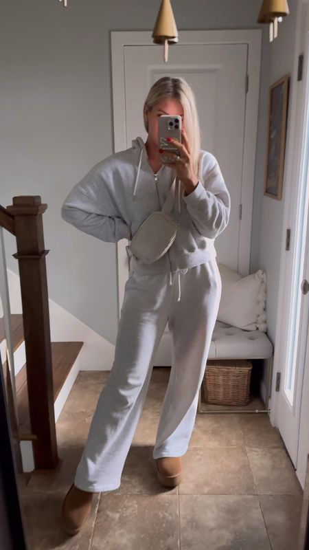 Abercrombie set that is super comfy!! I could have sized down in the pants and ordered a M instead of a L in the hoodie. I don’t mind the oversized fit though!! Loungewear 

#LTKfindsunder50 #LTKover40 #LTKstyletip