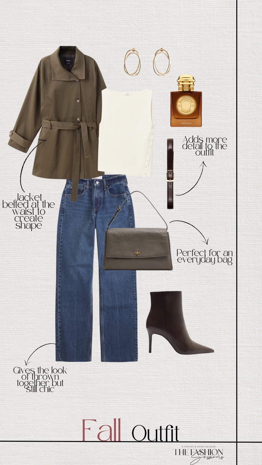 Fall Outfit Inspiration | Midi Belted Trench Coat | Asymmetrical Sweater Top | Denim Jeans | Ankle Boots | Mango Bag |

#LTKootd #LTKSeasonal